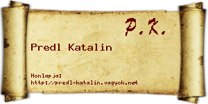 Predl Katalin névjegykártya