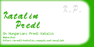 katalin predl business card